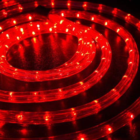 Дюралайт из десяти метров готового куска красного цвета led 10m
