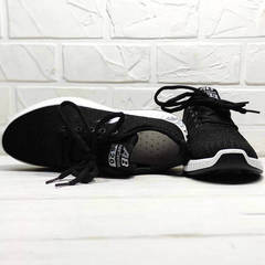 Классические кроссовки черные сетка женские Fashion Leisure QQ116.