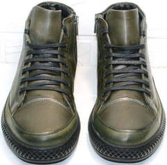 Round toe мужские ботинки в спортивном стиле Luciano Bellini BC2803 TL Khaki.