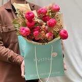 Photo of Bouquet of 11 premium Coral Charm peonies «Bright Sofia»