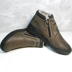 Мужская зимняя обувь с натуральным мехом Rifellini Rovigo 046 Brown Black