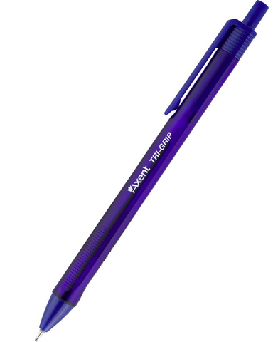 Ручка масляная автоматическая Axent Tri- Grip 0,7 мм синяя (AB1081-A)