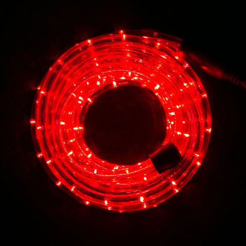 красный дюралайт кусок 10 метров с сетевым шнуром вилкой led