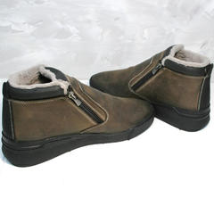 Мужские зимние ботинки на натуральном меху Rifellini Rovigo 046 Brown Black.