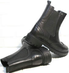 Ботинки челси женские кожаные Jina 7113 Leather Black.