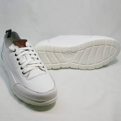 Белые кроссовки сникерсы мужские Faber 193909-3 White.