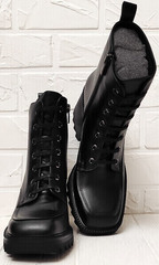 Кожаные ботильоны ботинки демисезонные женские Marani Magli 1227-021 Black.