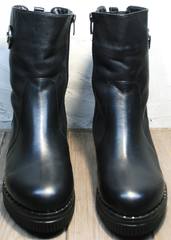 Зимние ботинки без шнурков женские G.U.E.R.O G019 8556 Black.
