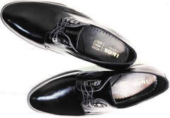 Лакированные мужские туфли из натуральной кожи Ikoc 2118-6 Patent Black Leather.