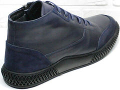 Демисезонные мужские ботинки кожа Luciano Bellini BC2802 L Blue.