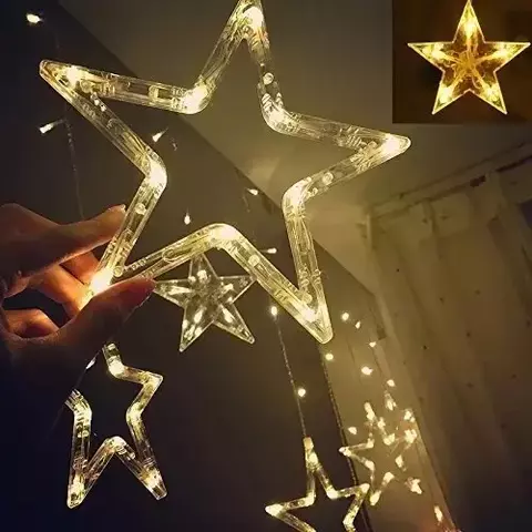 Гирлянда штора звезда с пультом разные режимы белая красивая гирлянда со звёздами