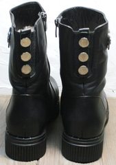Ботильоны женские без каблука зимние G.U.E.R.O G019 8556 Black.