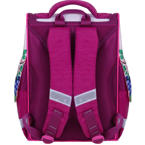 Рюкзак школьный каркасный с фонариками Bagland Успех 12 л. малиновый 430 (00551703)