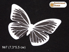 Бабочки  из декоративной пленки белые 7