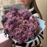 Photo of Lavender bouquet with roses and lilacs «Embrace of the Beloved»