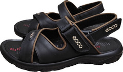 Кожаные сандали мужские босоножки кожаные Ecco 814-7-1 All Black.