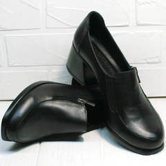 Закрытые женские туфли на каблуке демисезонные H&G BEM 107 03L-Black.