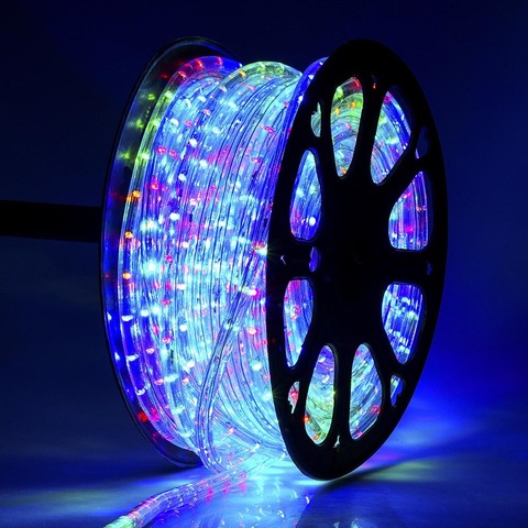 LED гирлянда дюралайт разноцветная мультик купить цена 50 метров отрезок кусок