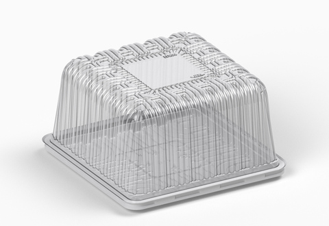 Контейнер пластиковый для торта IT-509 ПЭТ (235х235х125 мм, 4950 мл) прозрачная