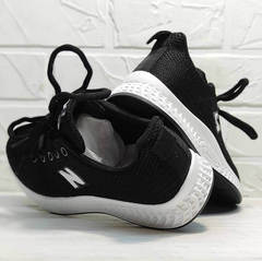 Женские черные кроссовки с белой подошвой Fashion Leisure QQ116.