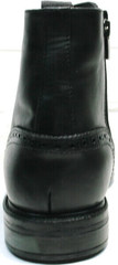 Теплые зимние ботинки мужские на молнии  LucianoBelliniBC3801L-Black .