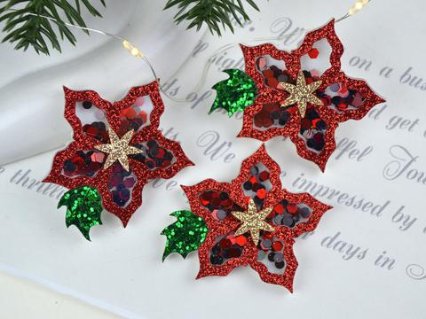 Патч-шейкер Пуансетія червона