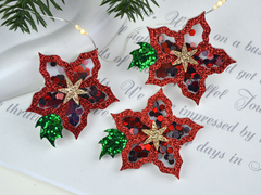 Патч-шейкер Пуансетія червона