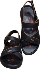 Кожаные сандалии мужские черные Ecco 814-7-1 All Black.
