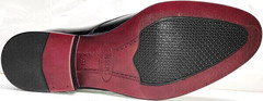 Классические мужские туфли натуральная кожа Ikoc 2118-6 Patent Black Leather.