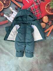 Комбінезон з курткою зимовий дитячий Look Вуханчик однотон зелений