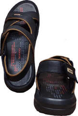 Летние сандалии босоножки мужские кожа Ecco 814-7-1 All Black.