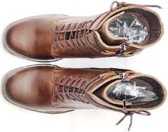 Модные ботинки демисезонные женские натуральная кожа G.U.E.R.O 108636 Dark Brown.