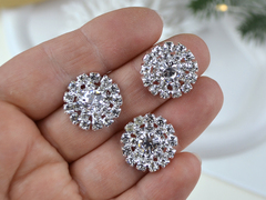 Стразовий подвійний круг із каменем в центрі