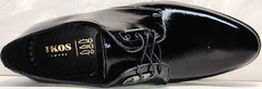 Стильные мужские туфли лаковые Ikoc 2118-6 Patent Black Leather.
