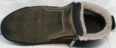 Ботинки мужские натуральная кожа натуральный мех Rifellini Rovigo 046 Brown Black.
