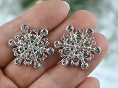 Стразовий декор Сніжинка зі стразами велика