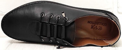 Стиль смарт кэжуал модные женские мокасины кеды из натуральной кожи EVA collection 151 Black.