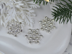 Стразовий декор Сніжинка зі стразами велика