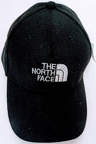 Черная кепка с надписью.  Американская бейсболка The North Face NN-Black.