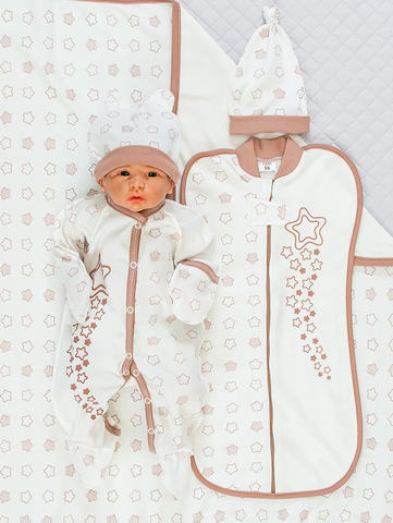 Набор одежды для новорожденного в роддом Звезды какао