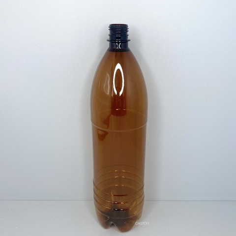 Бутылка 1,5 л коричневая с узким горлышком с крышкой