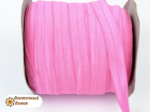 Резинка для повязок  с легким блеском ярко-розовая розовая 16 мм