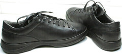 Низкие кеды мужские - кроссовки для длительной ходьбы осень весна Ikoc 1725-1 Black.