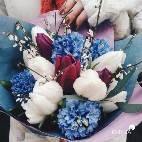 Spring bouquet with hyacinths, Spring bouquet is perfect for any occasion