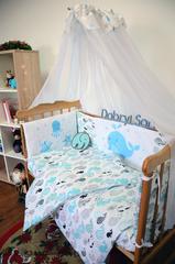 Комплект постельного белья для новорожденных с защитой-бортиками Леко Кит