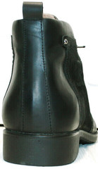 Мужские кожаные зимние ботинки из натуральной кожи Luciano Bellini 6057-58K Black Leathers & Nubuk.
