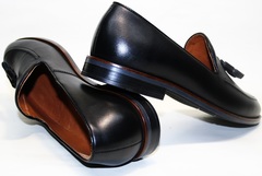 Туфли мужские кожаные черные Ikoc 010-1