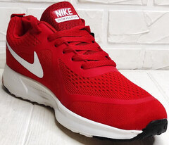 Лёгкие кроссовки мужские красного цвета Nike Zoom Pegasus Red White.