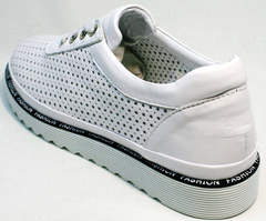 Женские летние туфли из натуральной кожи Evromoda 215.314 All White.