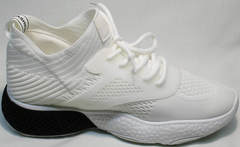 Модные белые кроссовки на толстой подошве женские El Passo KY-5 White.